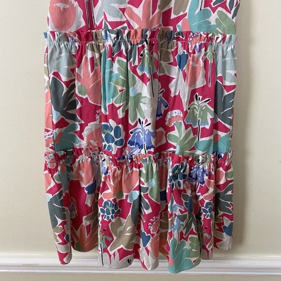 Zara Trafaluc Collection Womens Floral A Line Mini Dress Cut Out Back Size M - Picture 4 of 6